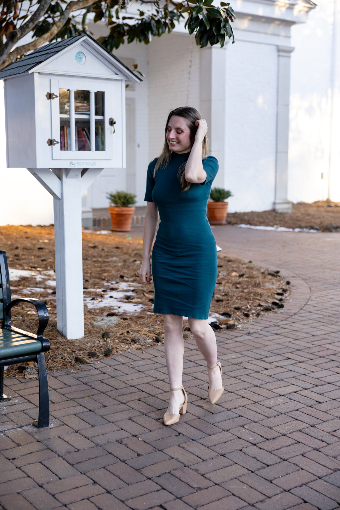 Pretty Peacock Knit Dress