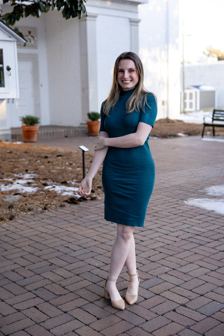 Pretty Peacock Knit Dress