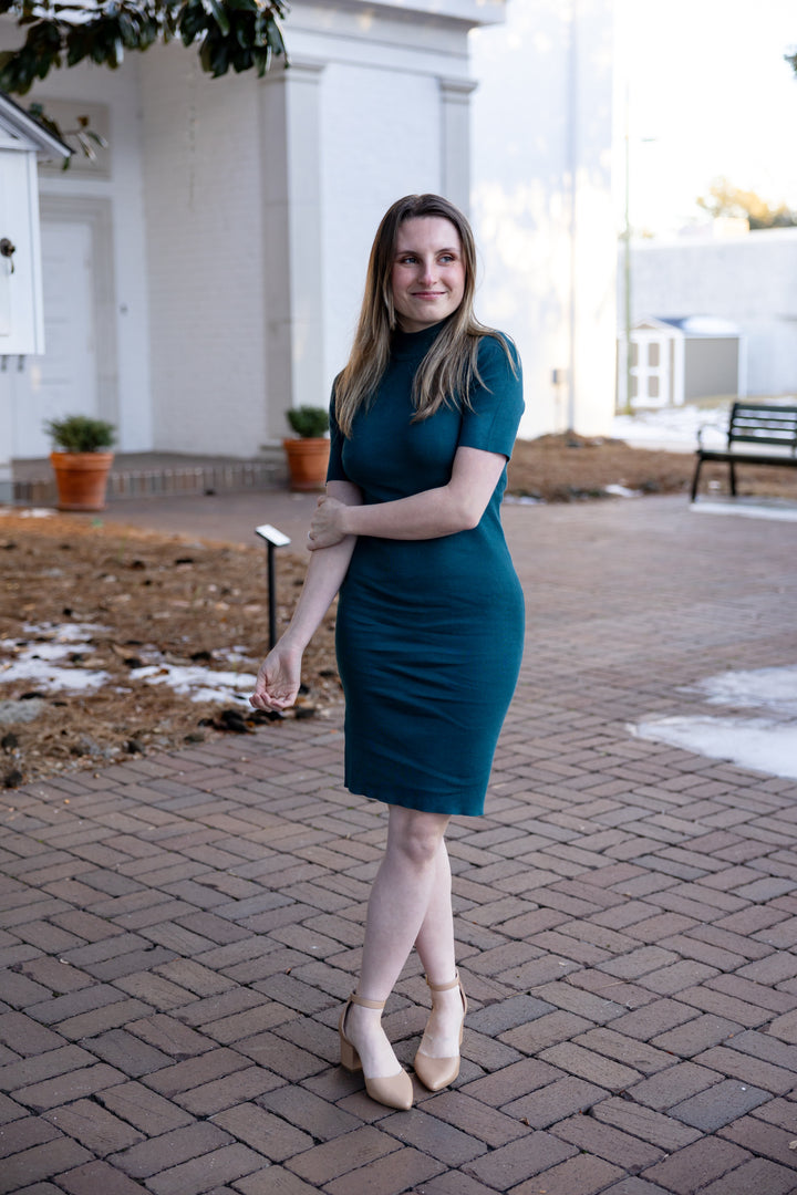 Pretty Peacock Knit Dress