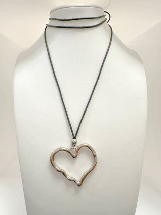 Abigail South Necklace- Silver Heart