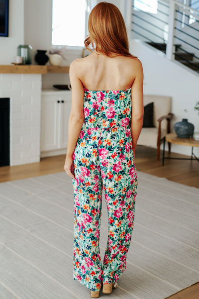 Life of the Party Floral Jumpsuit in Green