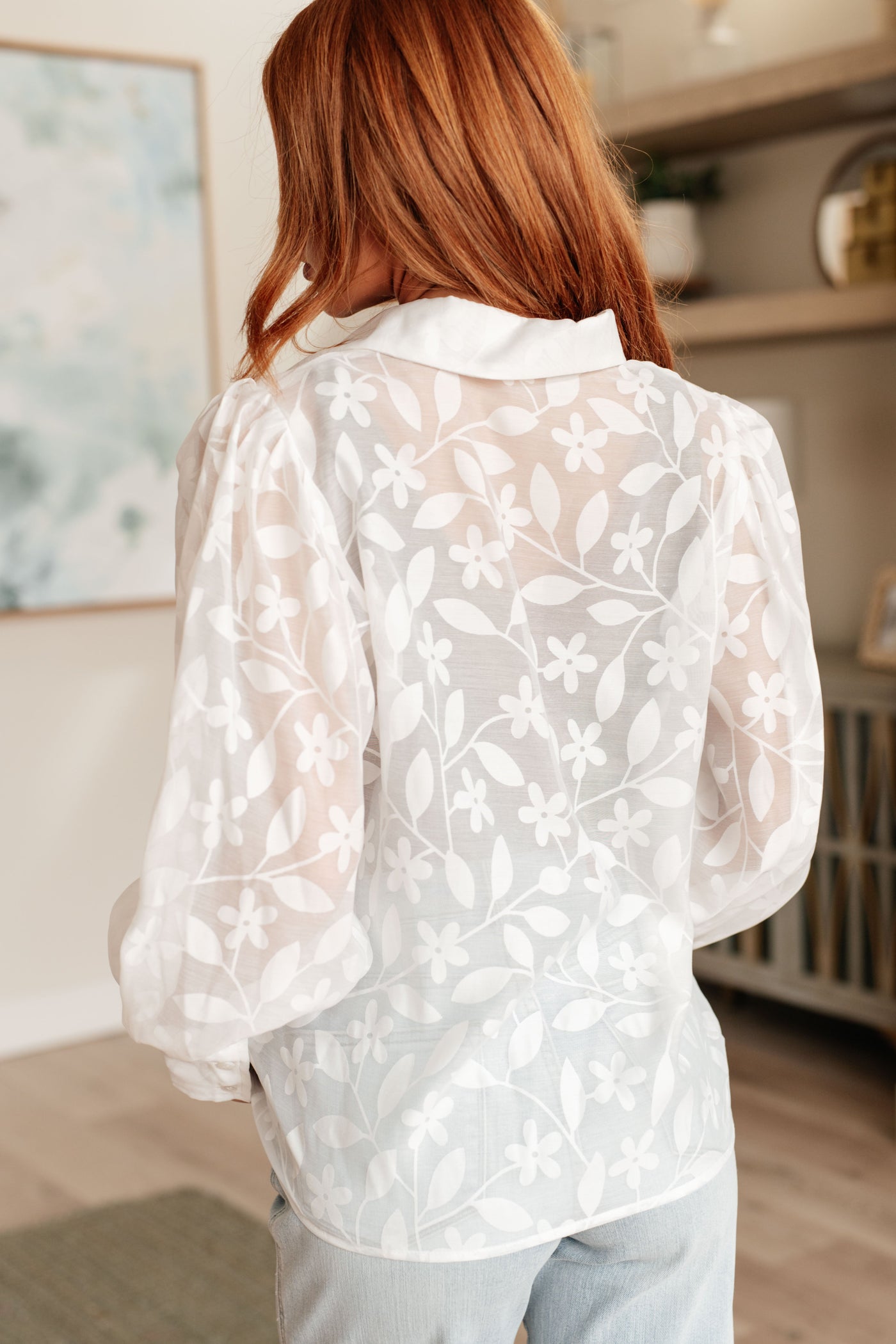 Sweet Serotonin Lace Button Up