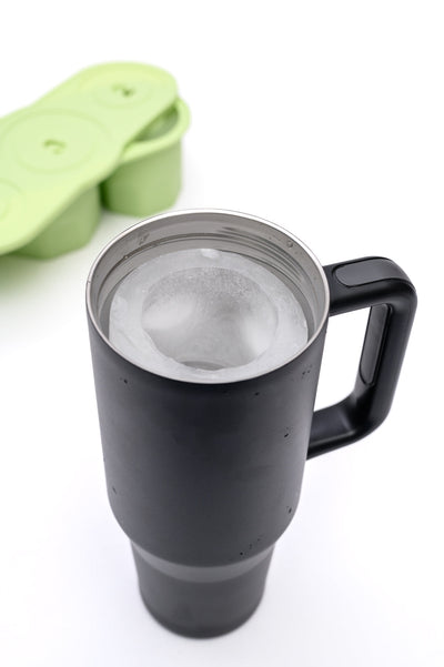 Frosty Filled 40oz Tumbler Ice Molds in Cafe